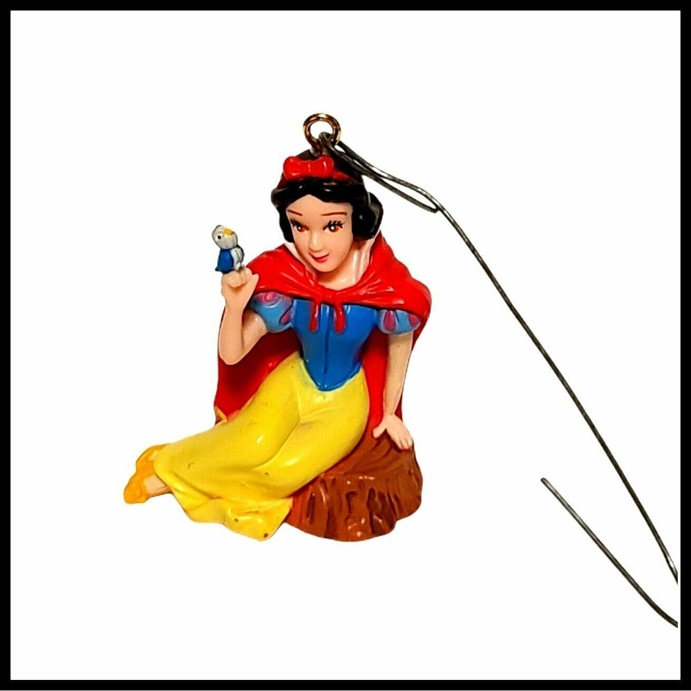 1998 Disney Enesco SNOW WHITE AND THE 7 DWARFS Bird Miniature Christmas Ornament